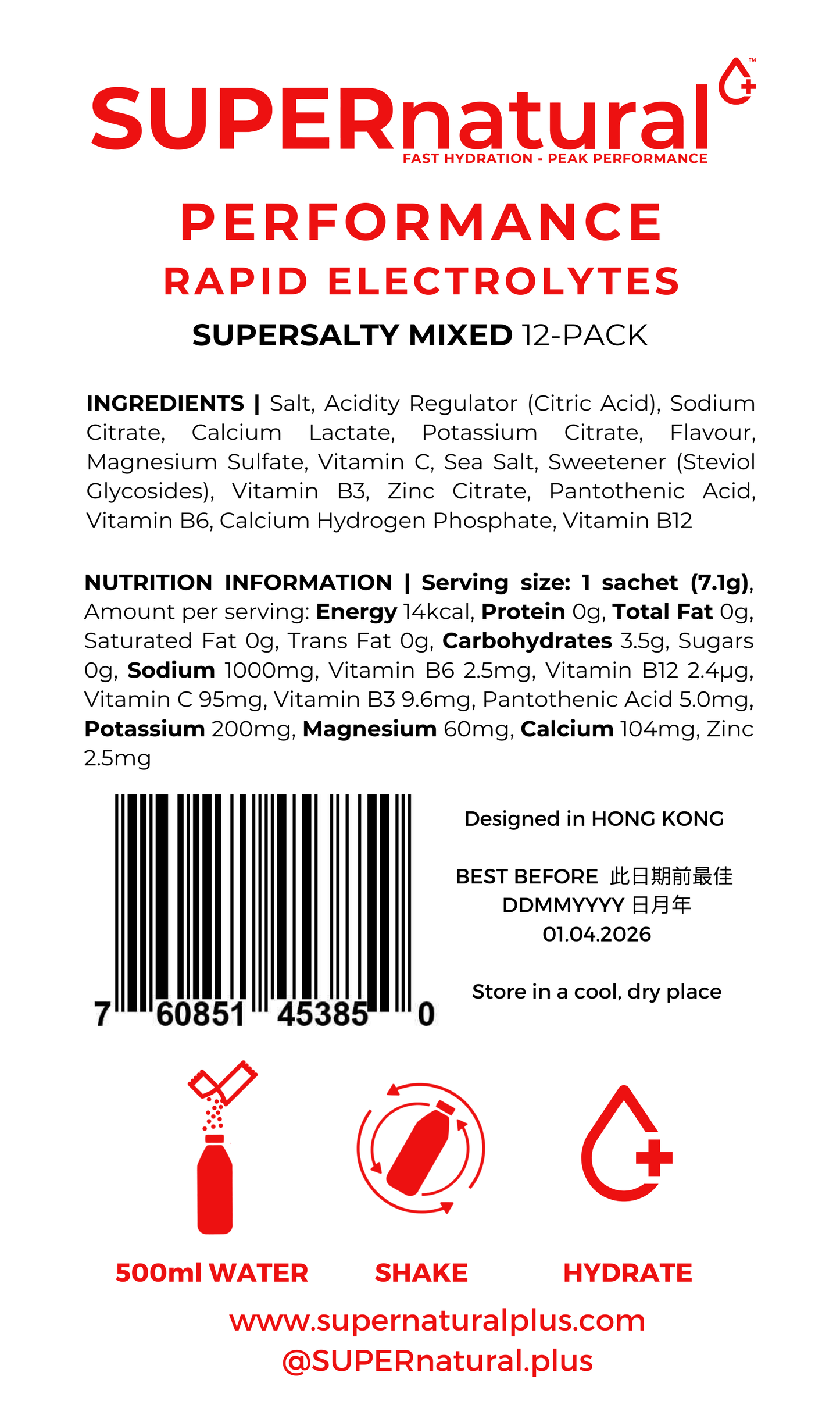 SUPERnatural+ Rapid Electrolytes