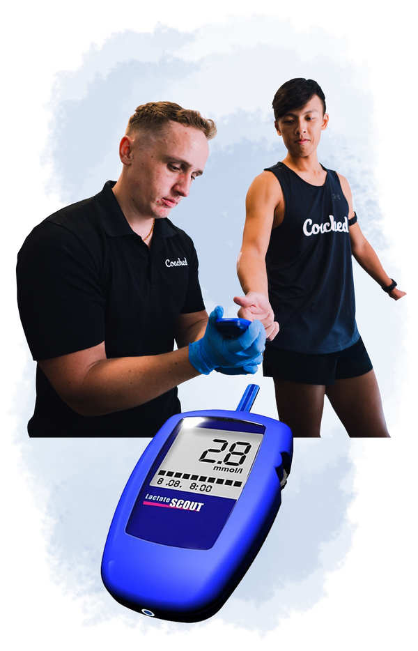 Lactate threshold testing for runners in a performance lab
